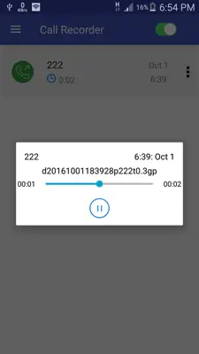 Call Recorder Pro Automatic android App screenshot 1